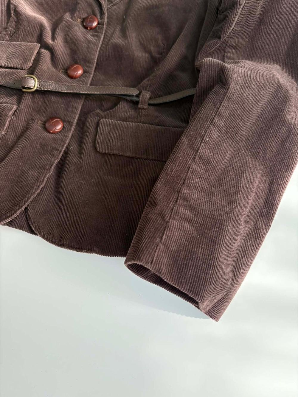 [S] Polo Ralph Lauren Jeans Corduroy Leather Belt 10