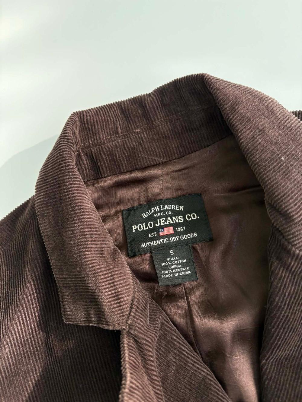 [S] Polo Ralph Lauren Jeans Corduroy Leather Belt 6