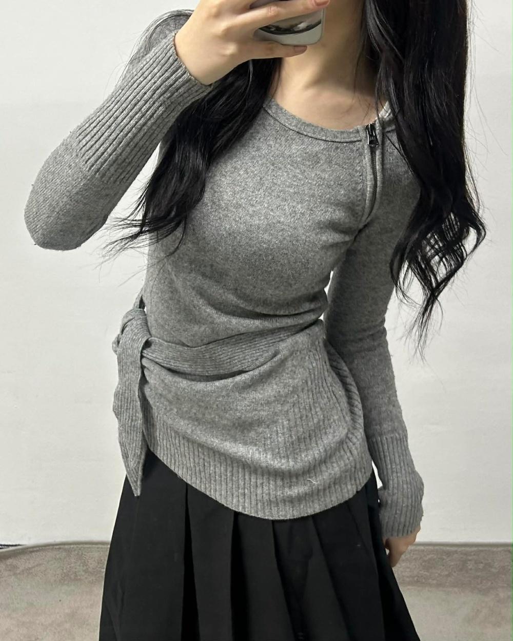 [XS] Armani Exchange Belted Wrap Wool Knit Dress 3