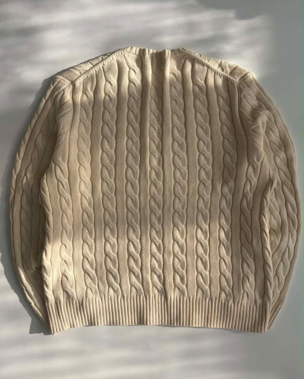 [XL] Polo Ralph Lauren ivory cable knit sweater 6