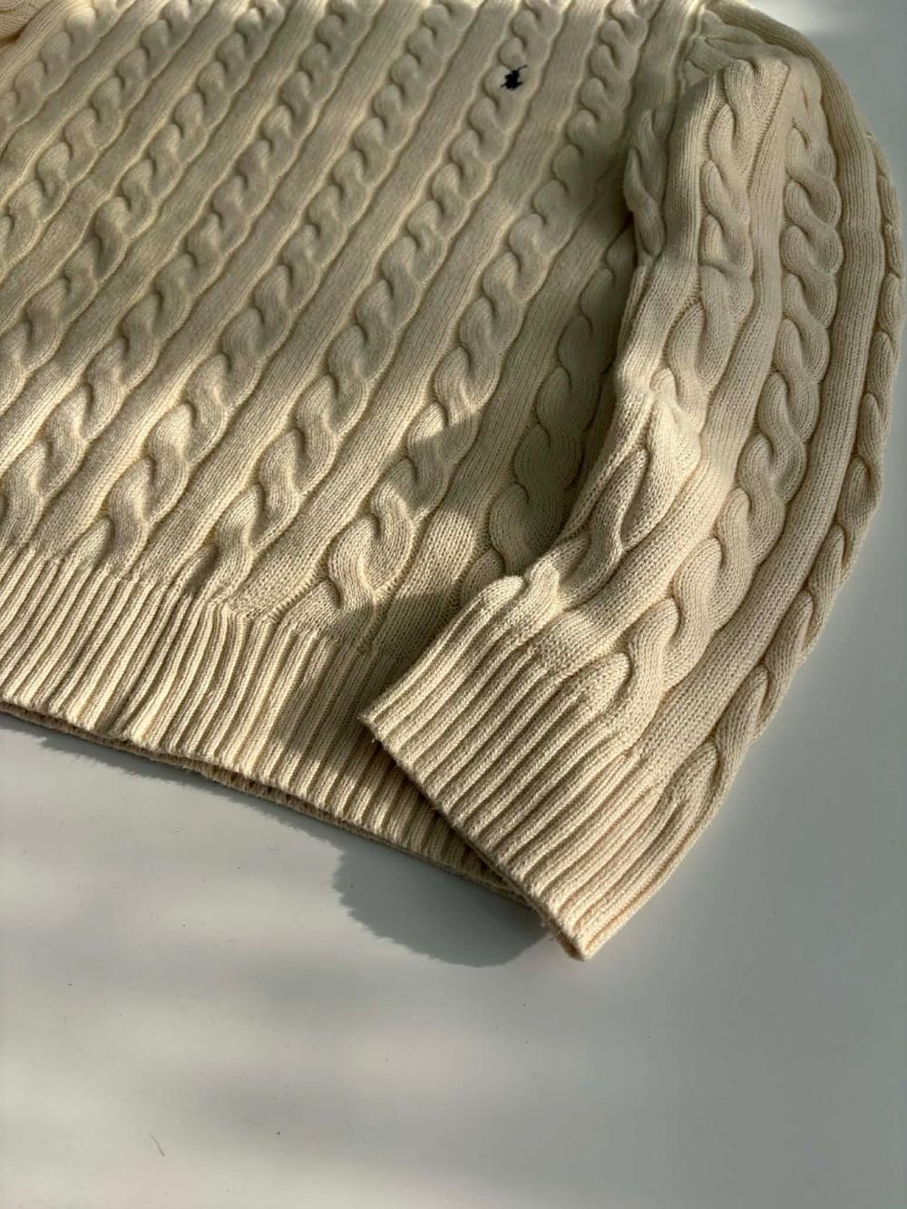 [XL] Polo Ralph Lauren ivory cable knit sweater 11
