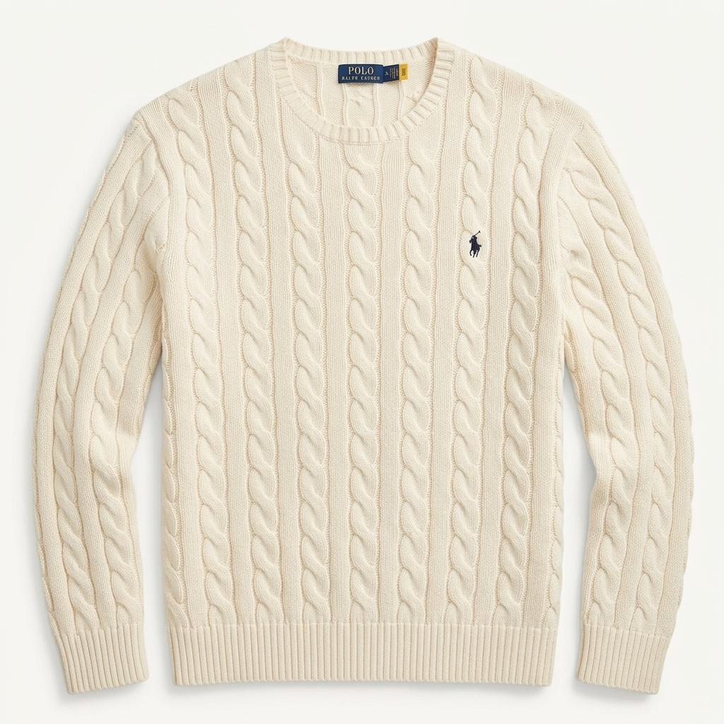 [XL] Polo Ralph Lauren ivory cable knit sweater 1