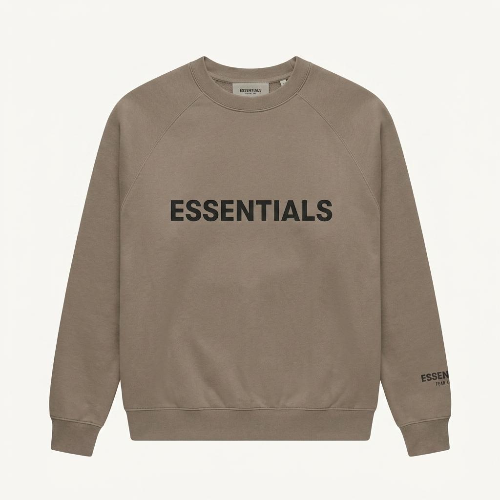 [M] Essential Fear of God Khaki Sweatshirt 1