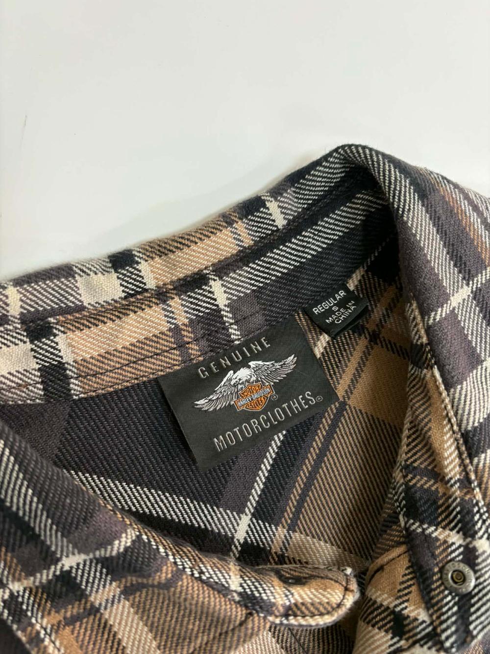 [S] Harley-Davidson Plaid Heavy Shirt 5
