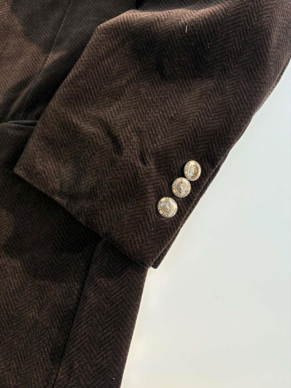 [75R] Yves Saint Laurent brown velvet blazer 7