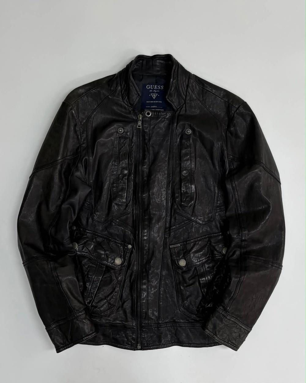 [M] Vintage Guess Lambskin Utility Jacket 2