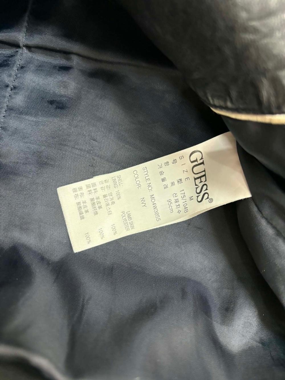 [M] Vintage Guess Lambskin Utility Jacket 5
