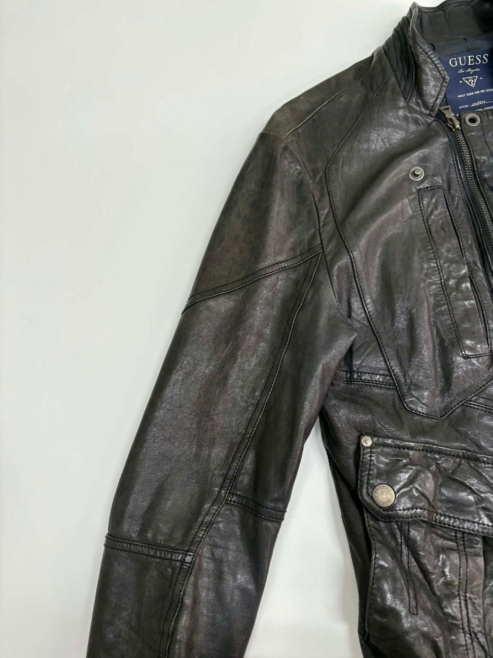 [M] Vintage Guess Lambskin Utility Jacket 6