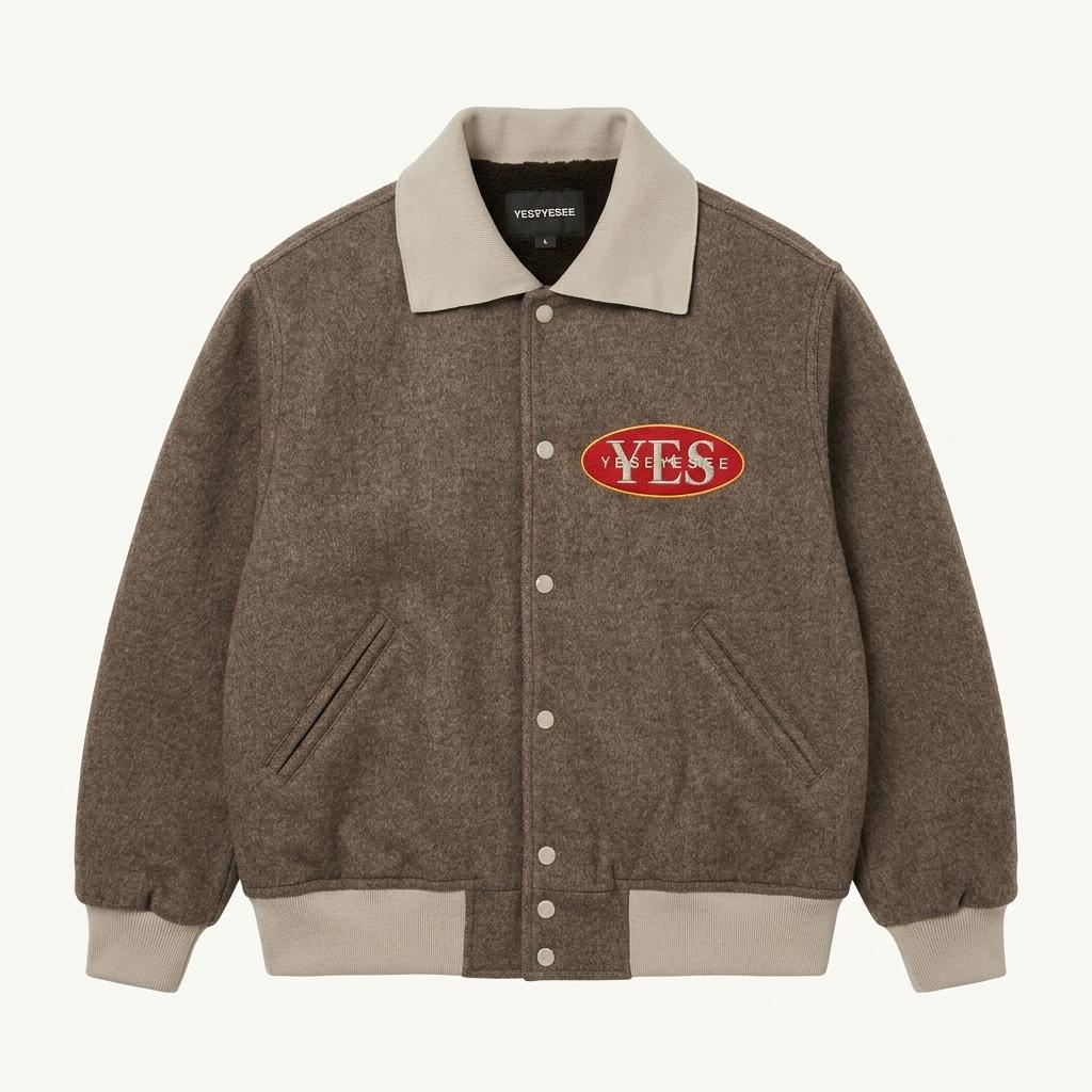 [S] Yes I See Poker Wool Varsity Jacket 1