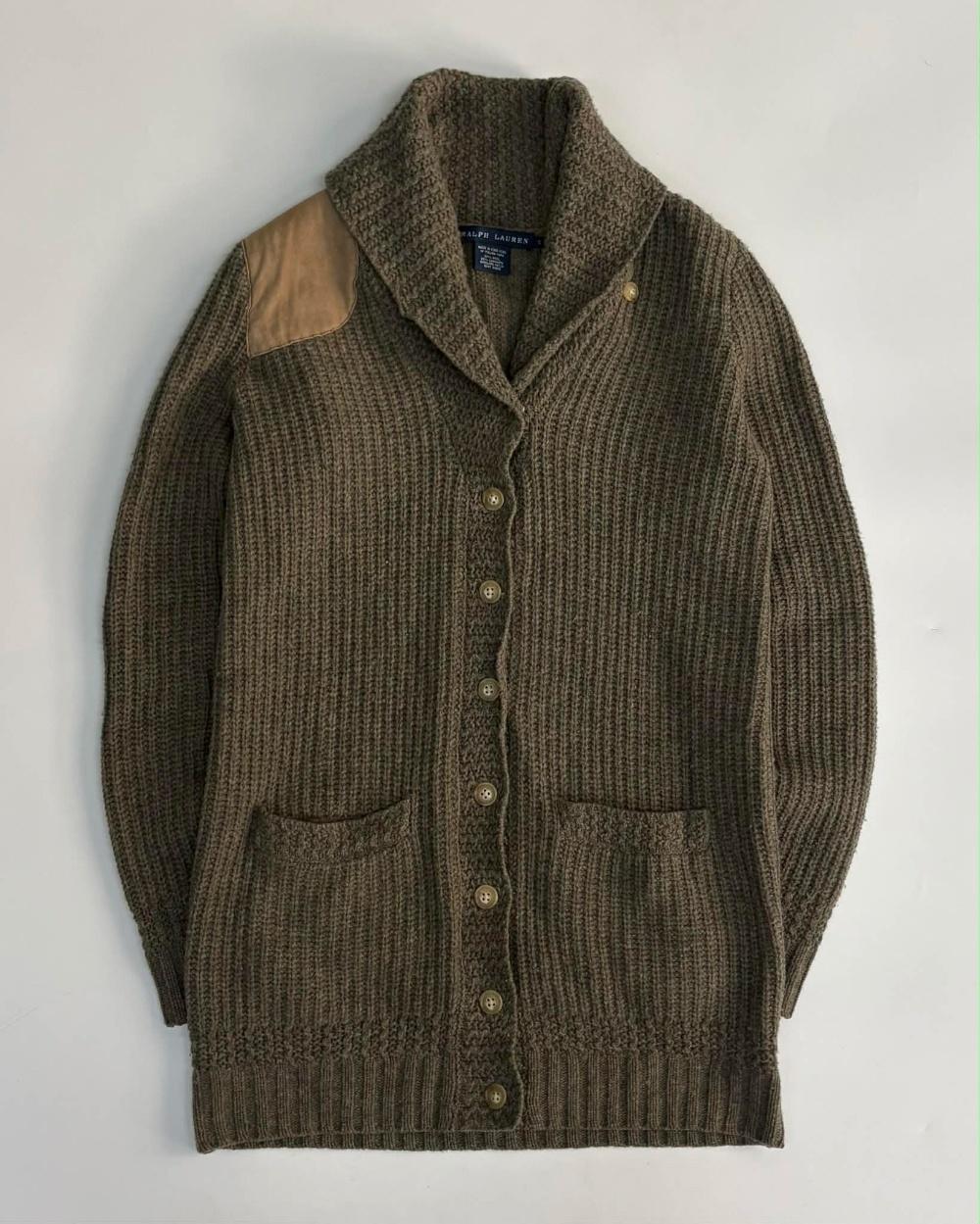 [S] Polo Ralph Lauren Wool Cashmere Shawl Knit 2