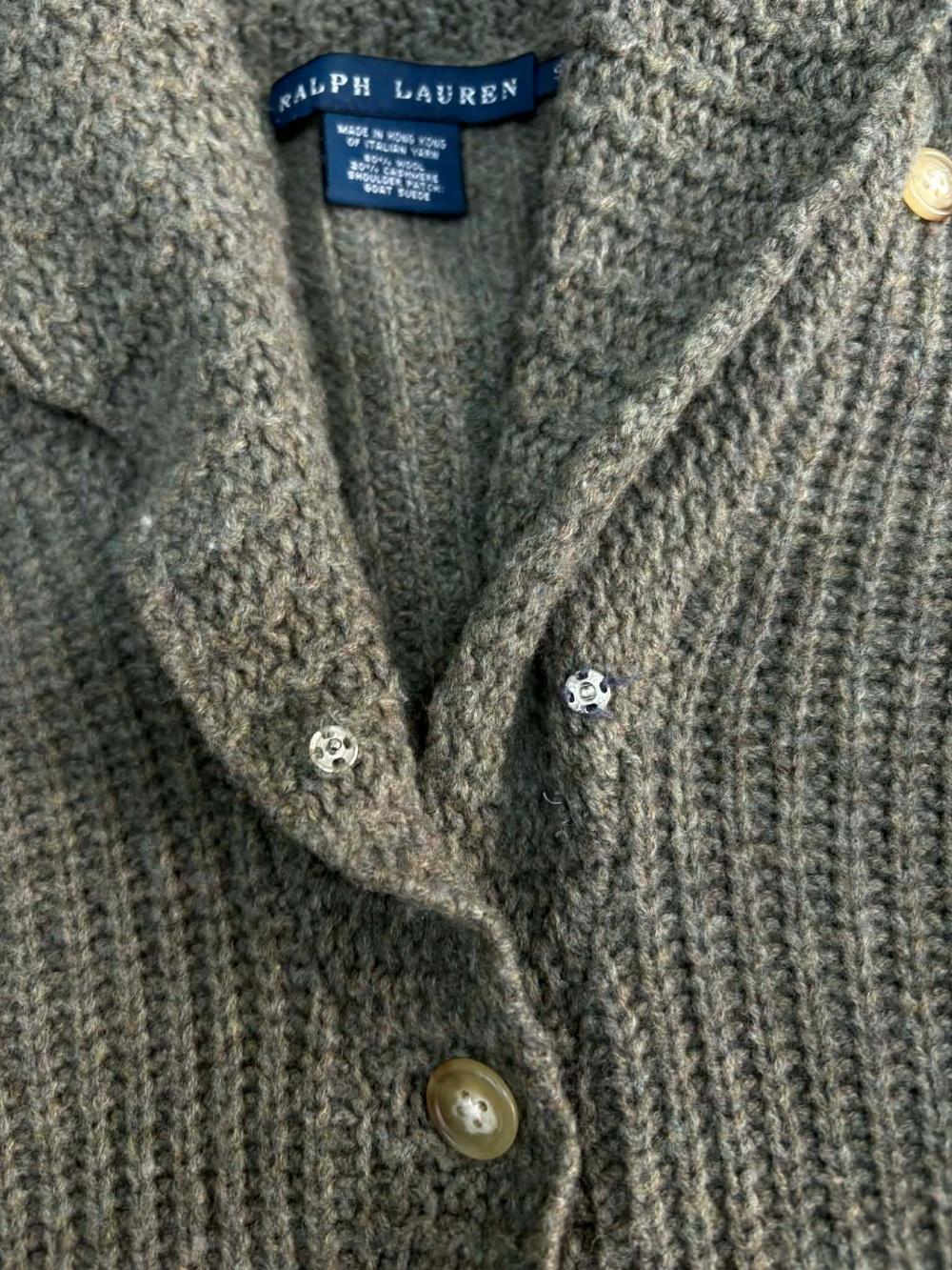[S] Polo Ralph Lauren Wool Cashmere Shawl Knit 5
