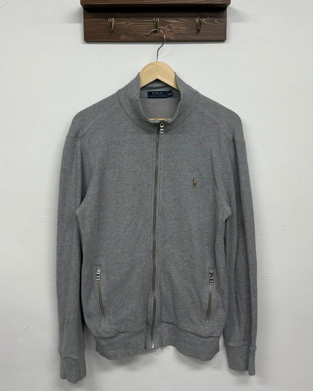 [L] Polo Ralph Lauren gray knit zip-up 2