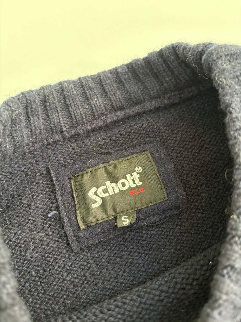[S] schot navy armband wool knit sweater 5