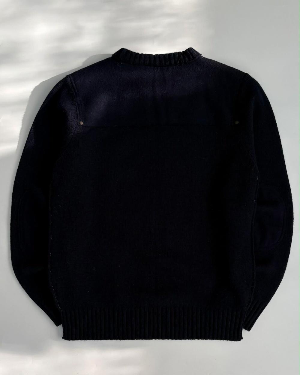 [S] schot navy armband wool knit sweater 4