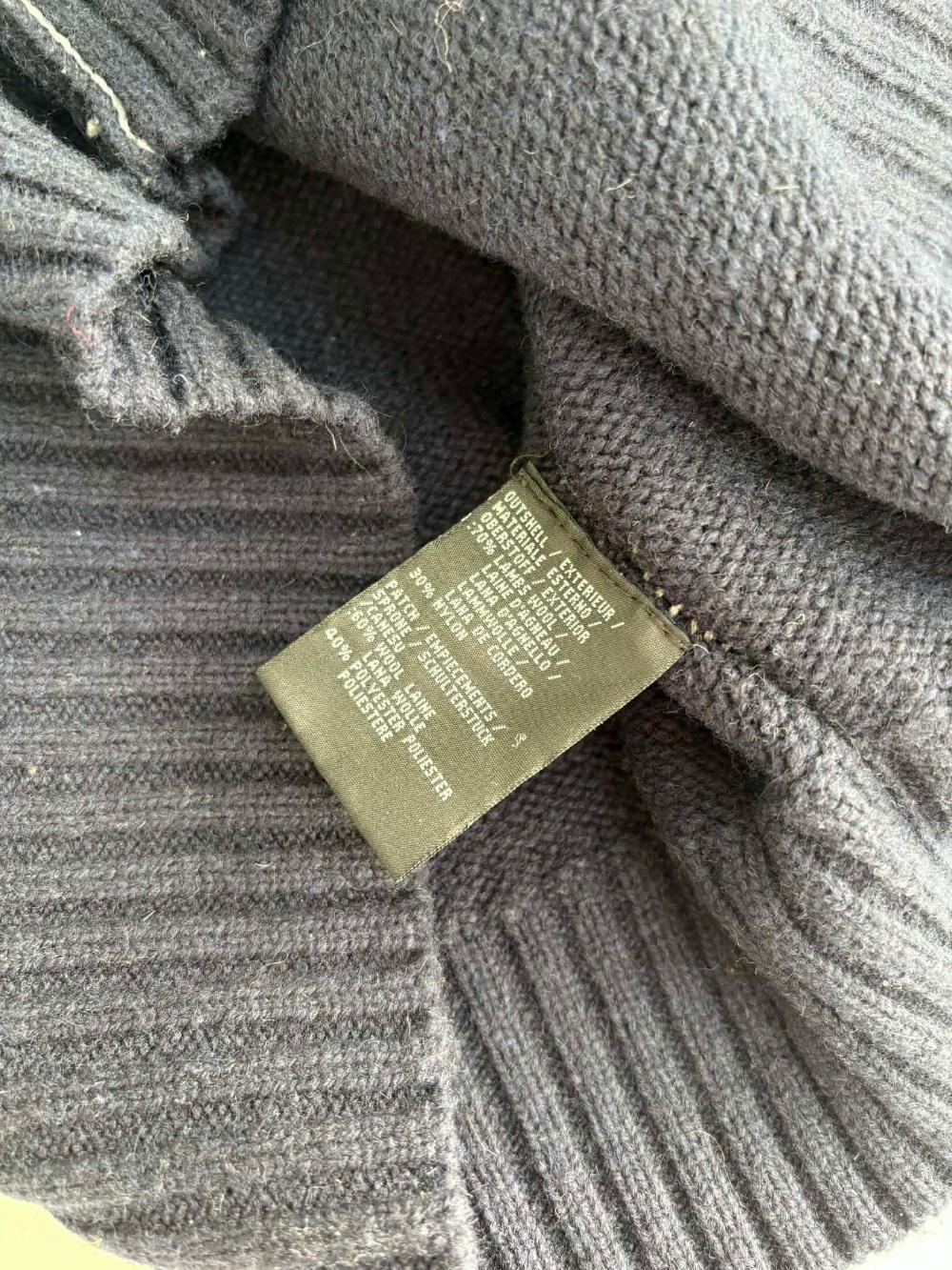 [S] schot navy armband wool knit sweater 6