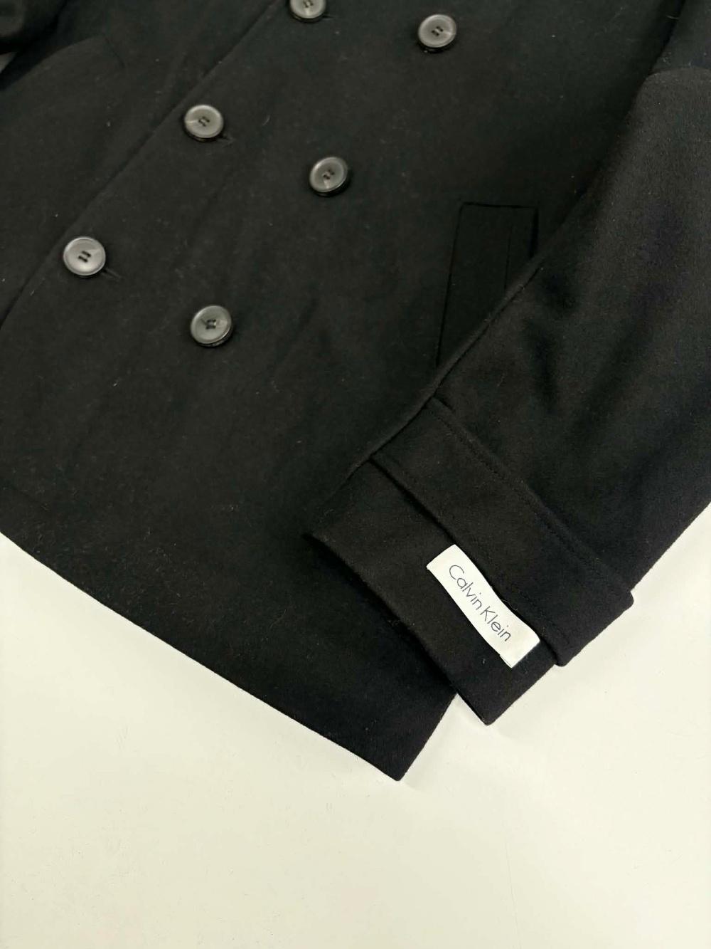 [S] Calvin Klein double-breasted wool peacoat 7