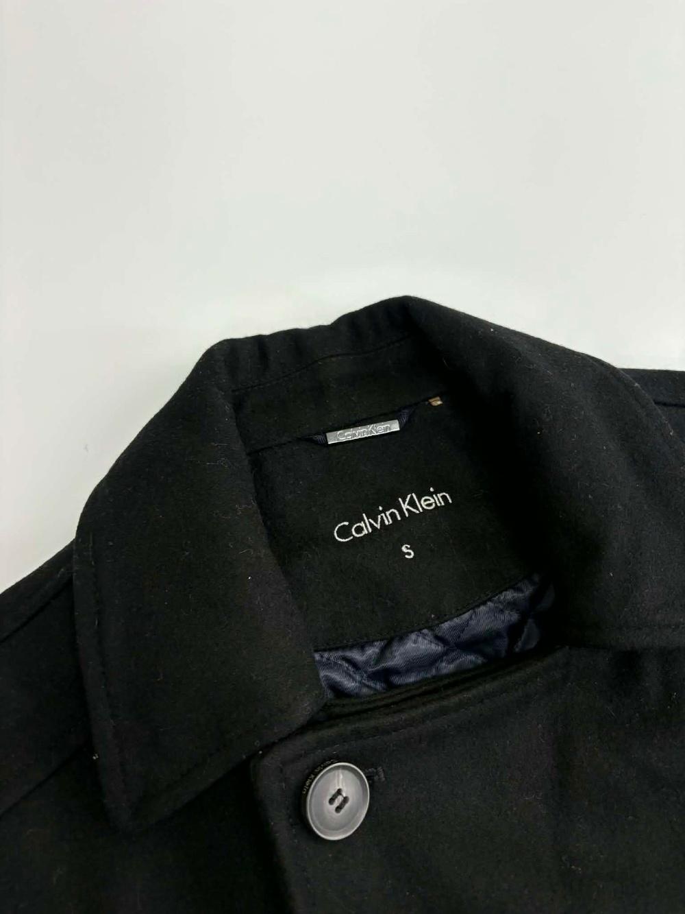 [S] Calvin Klein double-breasted wool peacoat 4