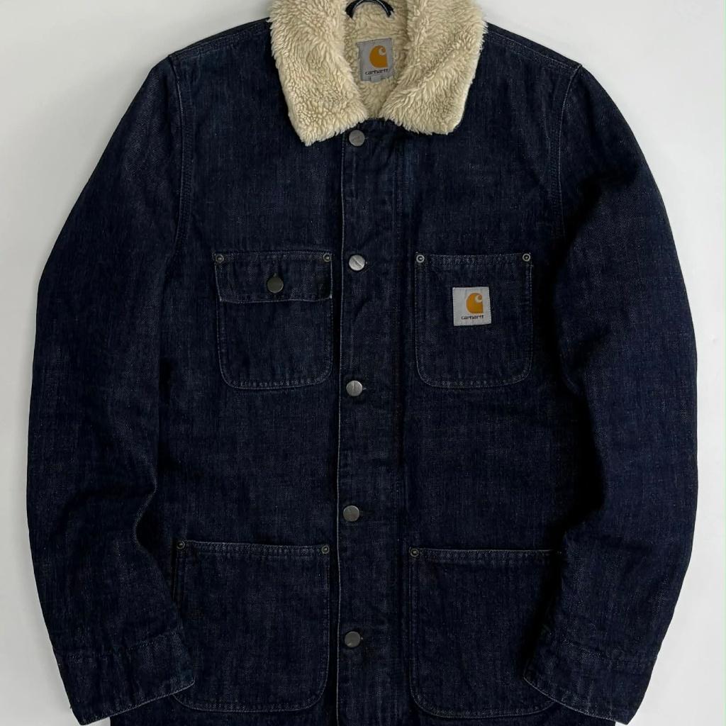 [S] Carhartt Phoenix Denim Trucker Work Jacket 2