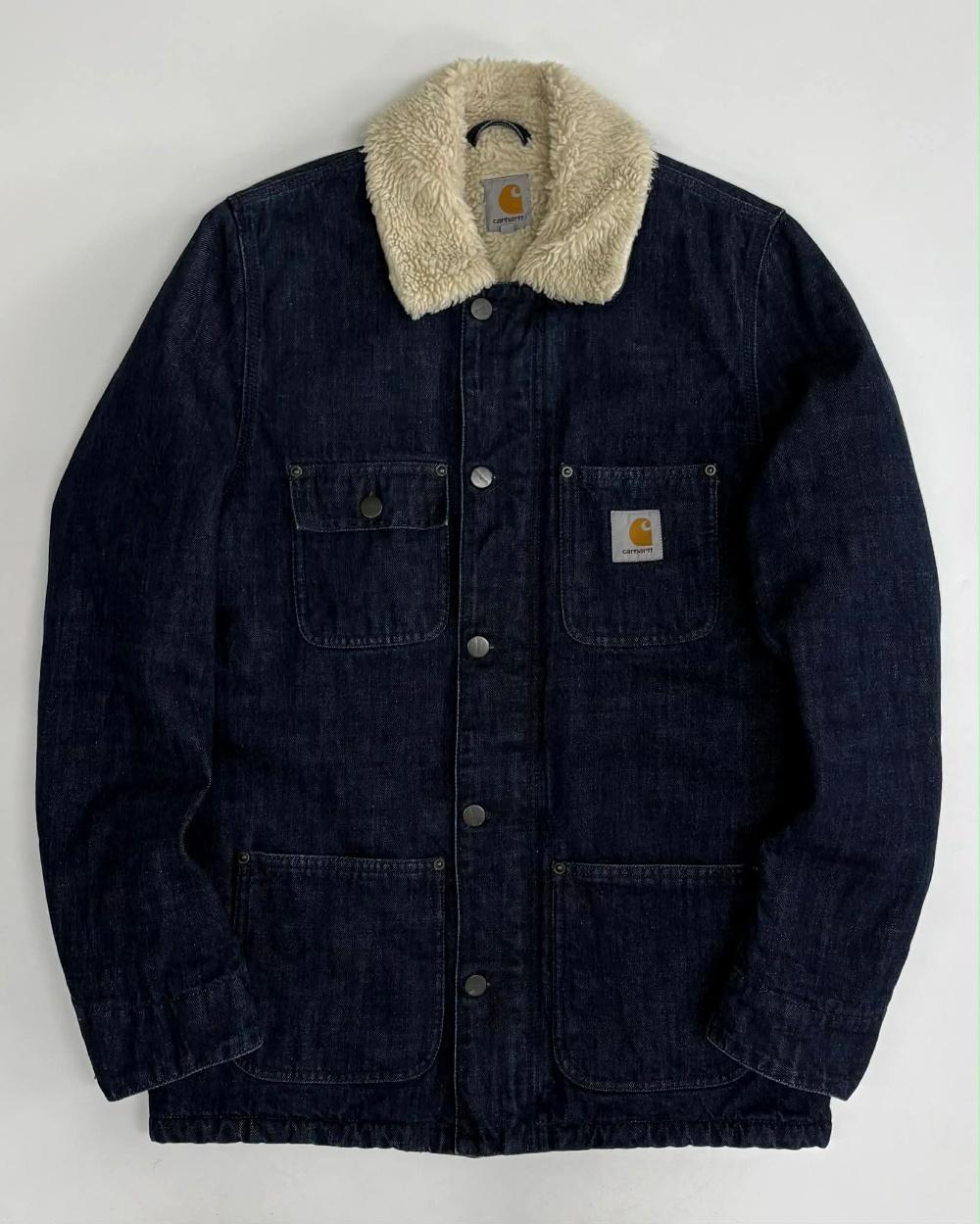 [S] Carhartt Phoenix Denim Trucker Work Jacket 3