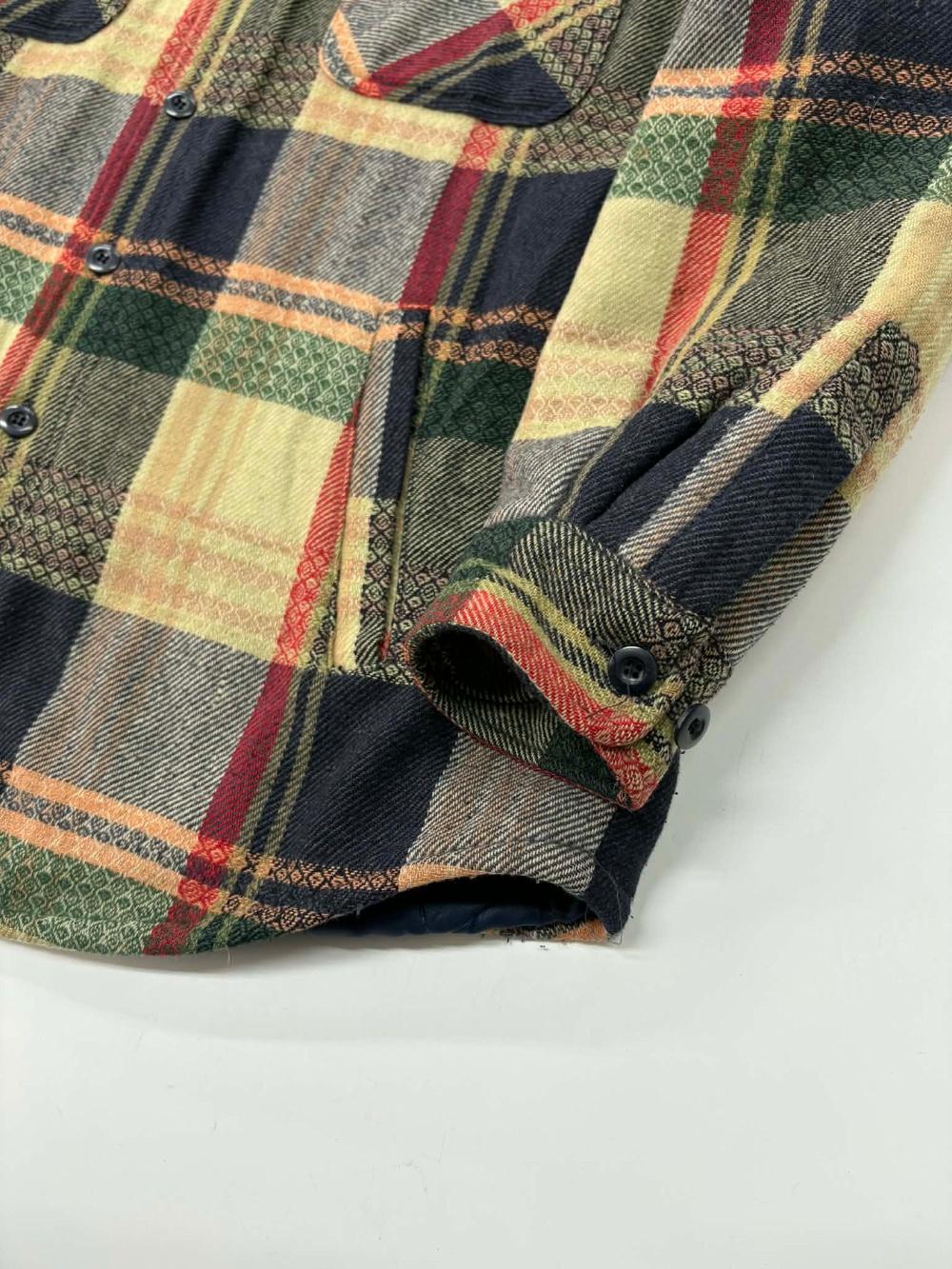[XL] Lee 90s Wool Pattern Quilted Shirt Jacket 4
