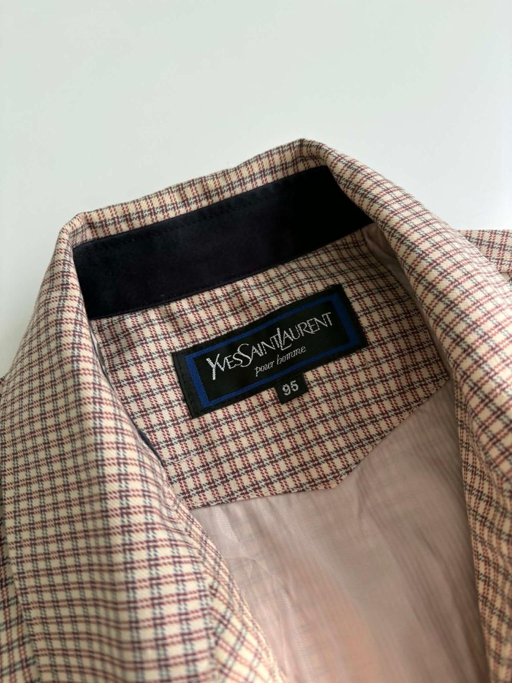 [95] Yves Saint Laurent Check Wool Swing Top 4