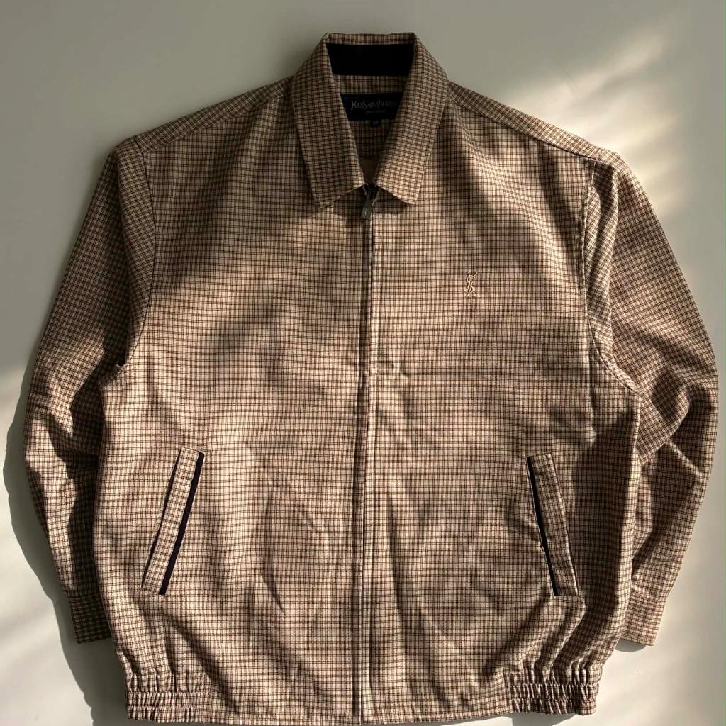 [95] Yves Saint Laurent Check Wool Swing Top 2