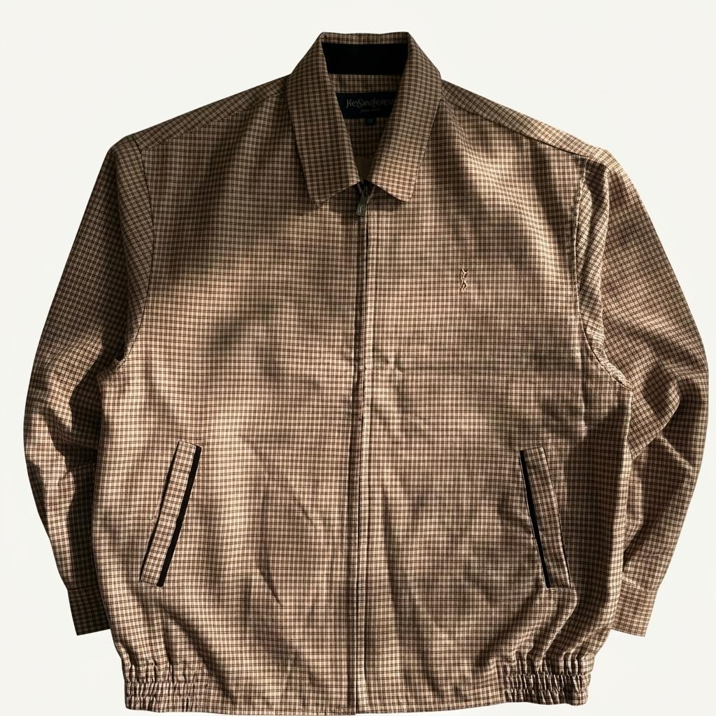 [95] Yves Saint Laurent Check Wool Swing Top 1