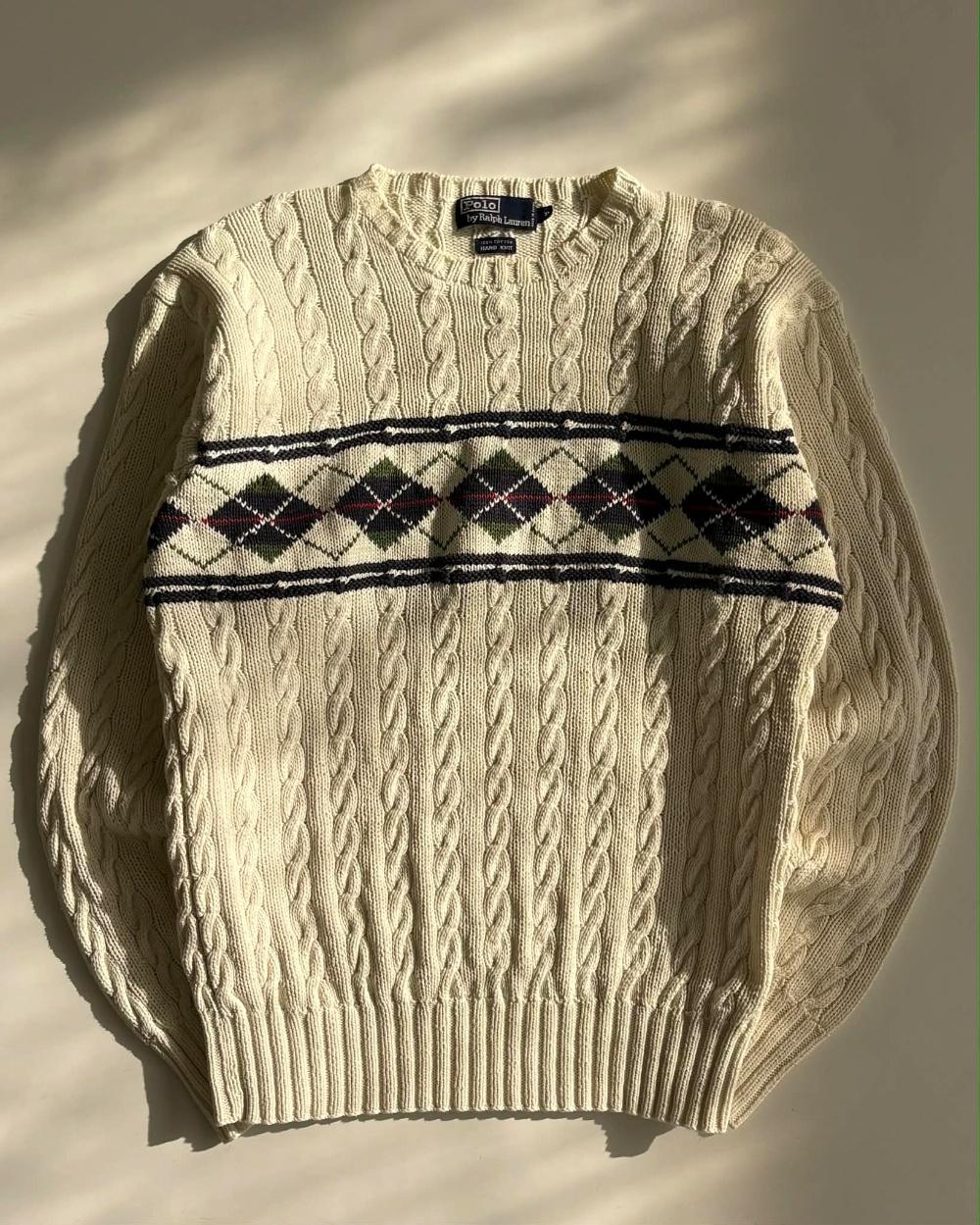 [XL] Polo Ralph Lauren Argyle Cable Hand-Knit 2