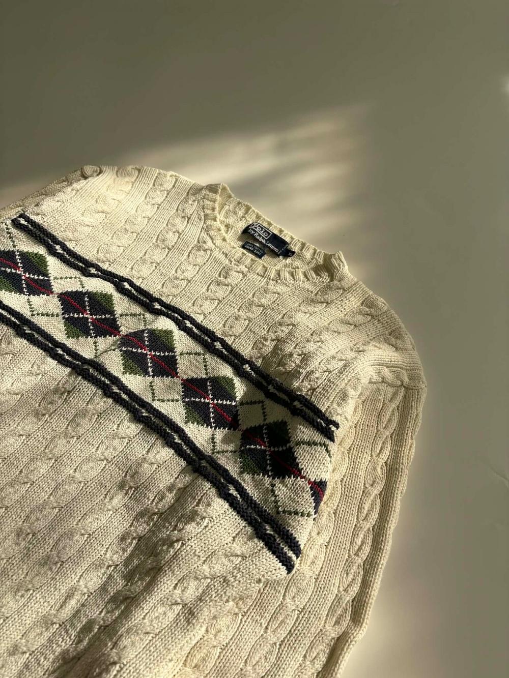 [XL] Polo Ralph Lauren Argyle Cable Hand-Knit 6