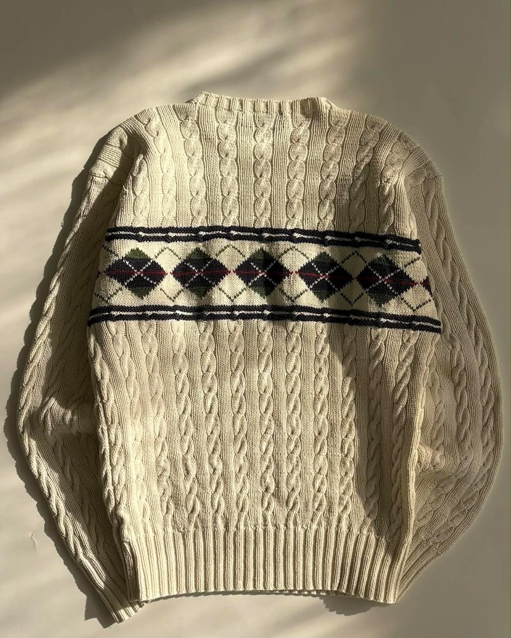 [XL] Polo Ralph Lauren Argyle Cable Hand-Knit 3