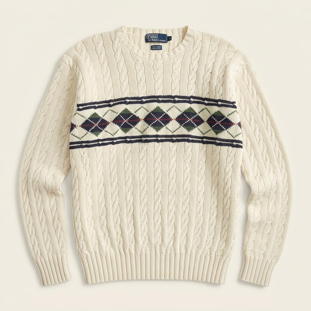 [XL] Polo Ralph Lauren Argyle Cable Hand-Knit 1
