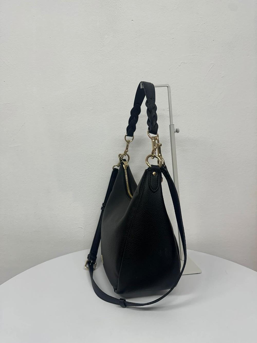 Coach Two-Way Leather Hobo Shoulder Bag 4