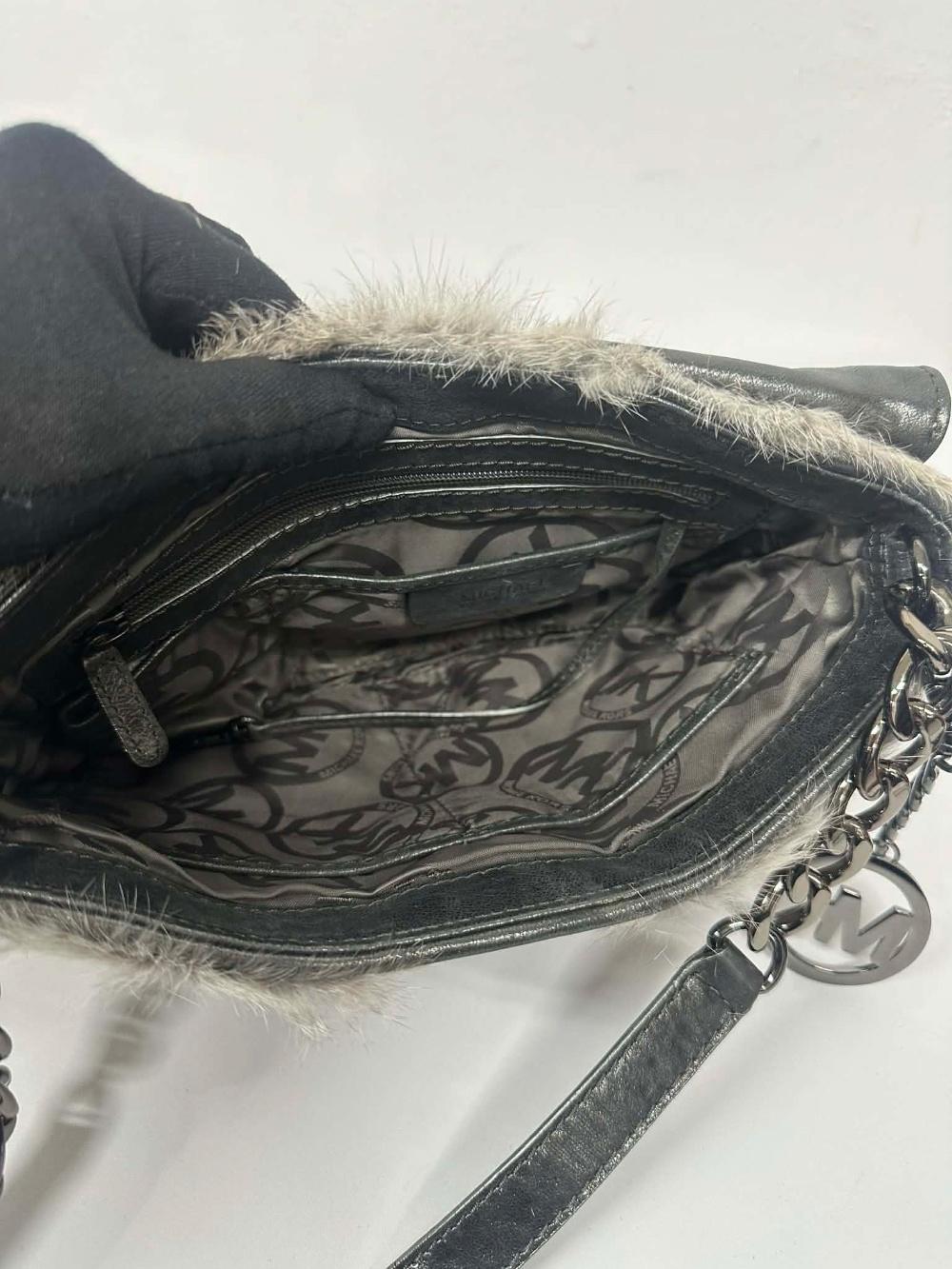 Michael Kors rabbit fur pineapple chain crossbody 5