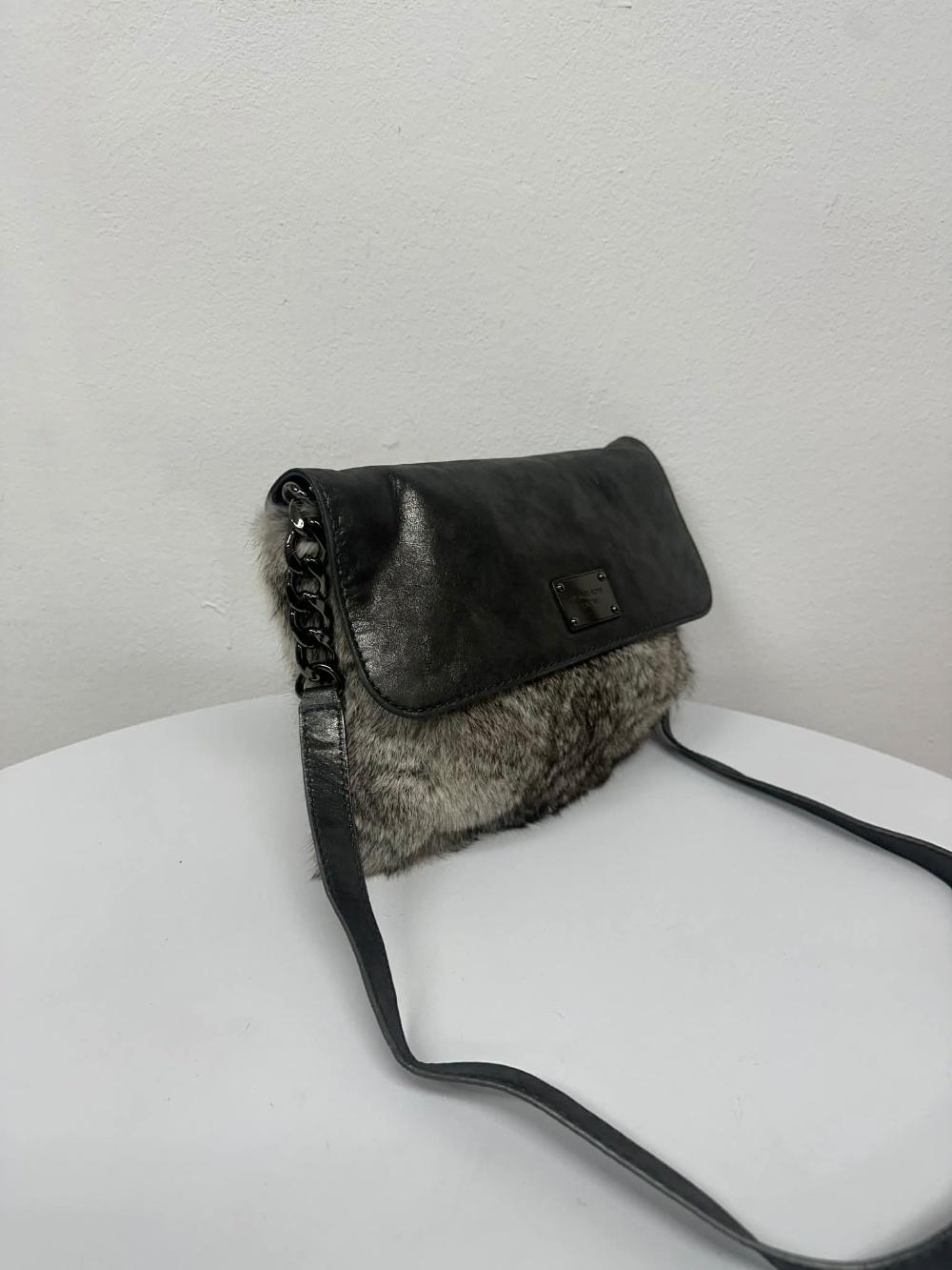 Michael Kors rabbit fur pineapple chain crossbody 7
