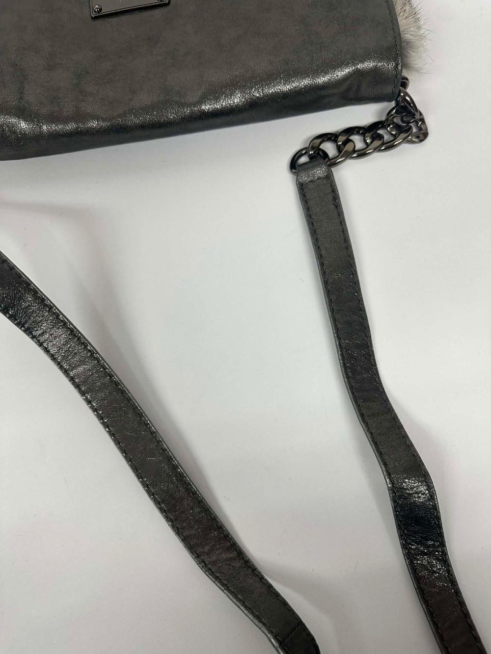 Michael Kors rabbit fur pineapple chain crossbody 6