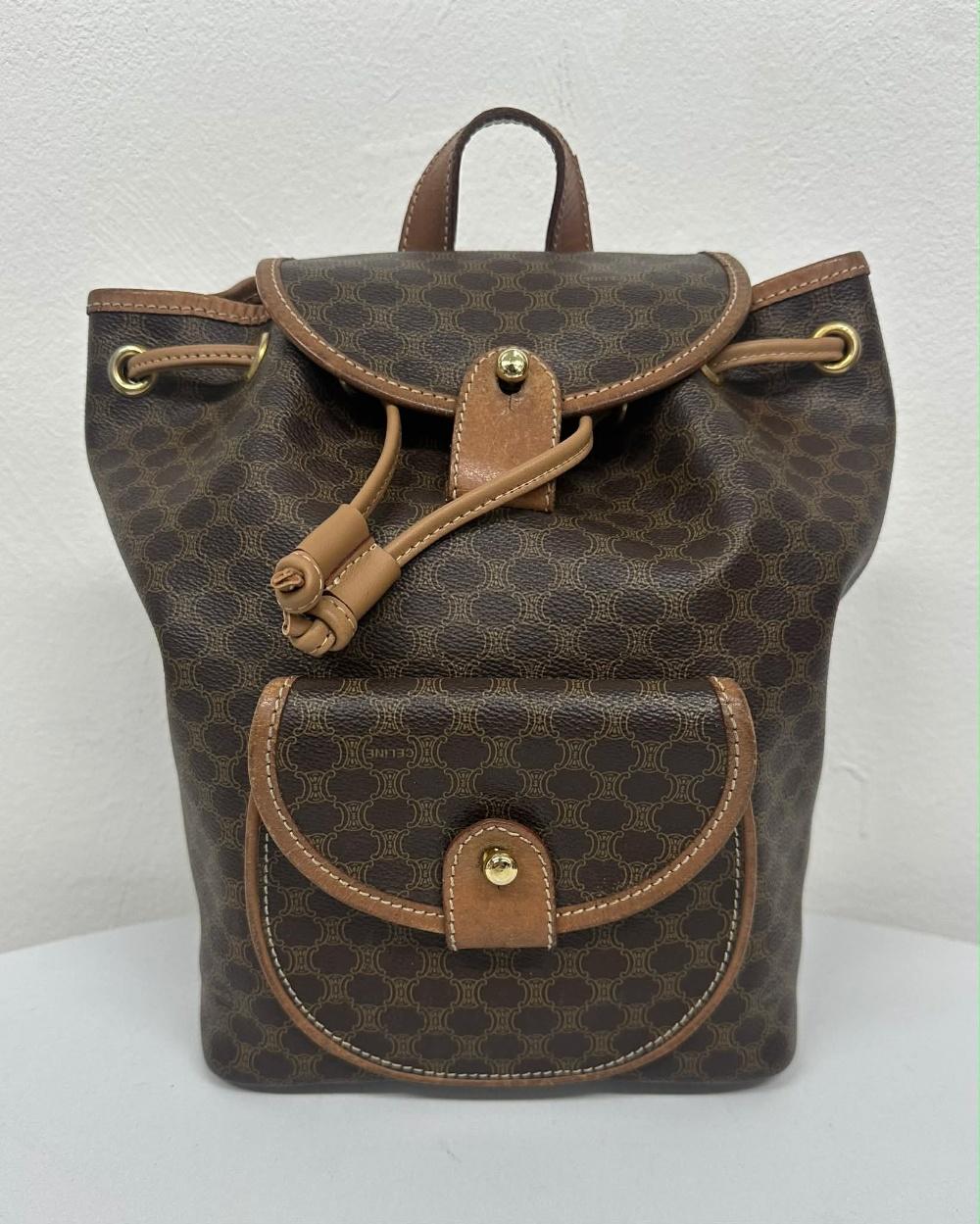 Celine Vintage Triopé Macadam Backpack 3