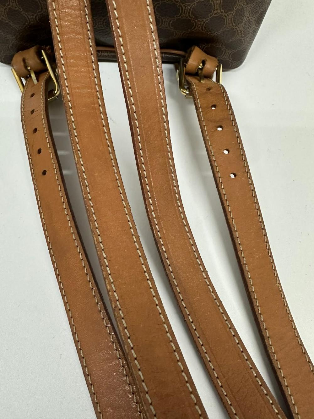 Celine Vintage Triopé Macadam Backpack 11