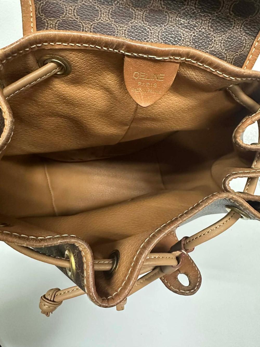 Celine Vintage Triopé Macadam Backpack 9