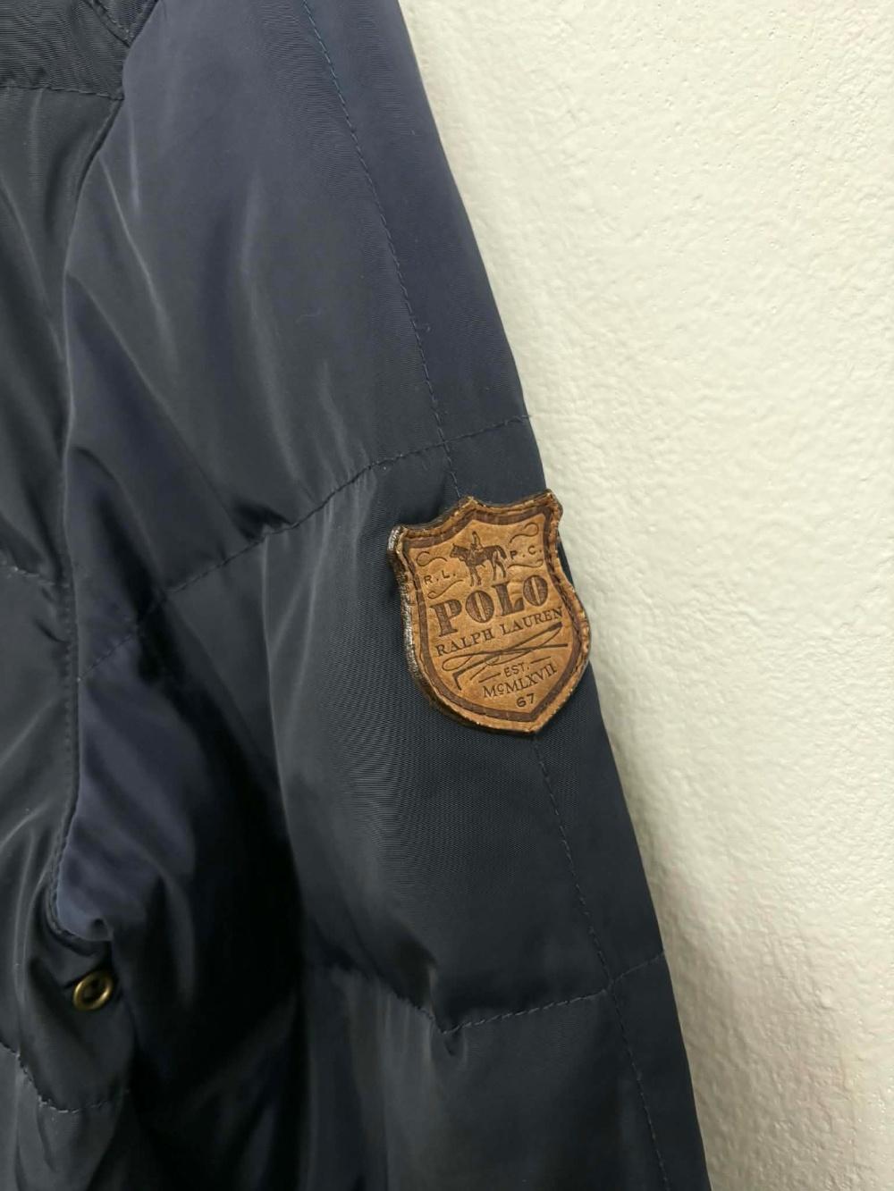 [S] Polo Ralph Lauren leather down padded jacket 6