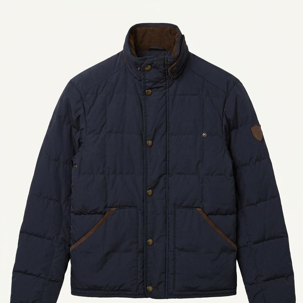 [S] Polo Ralph Lauren leather down padded jacket 1