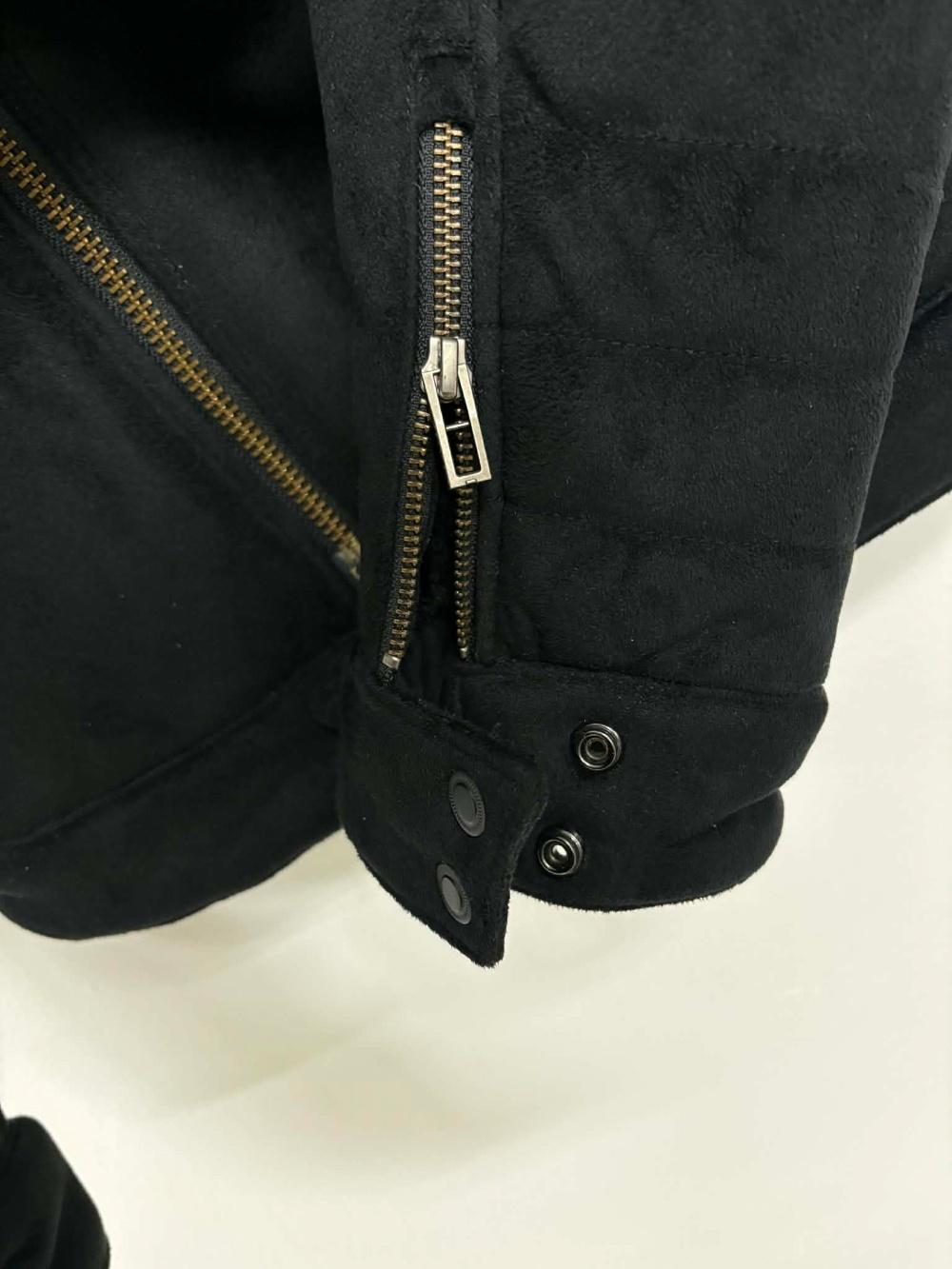[S] Armani Exchange Two-Way Faur Fur Biker Jacket 6