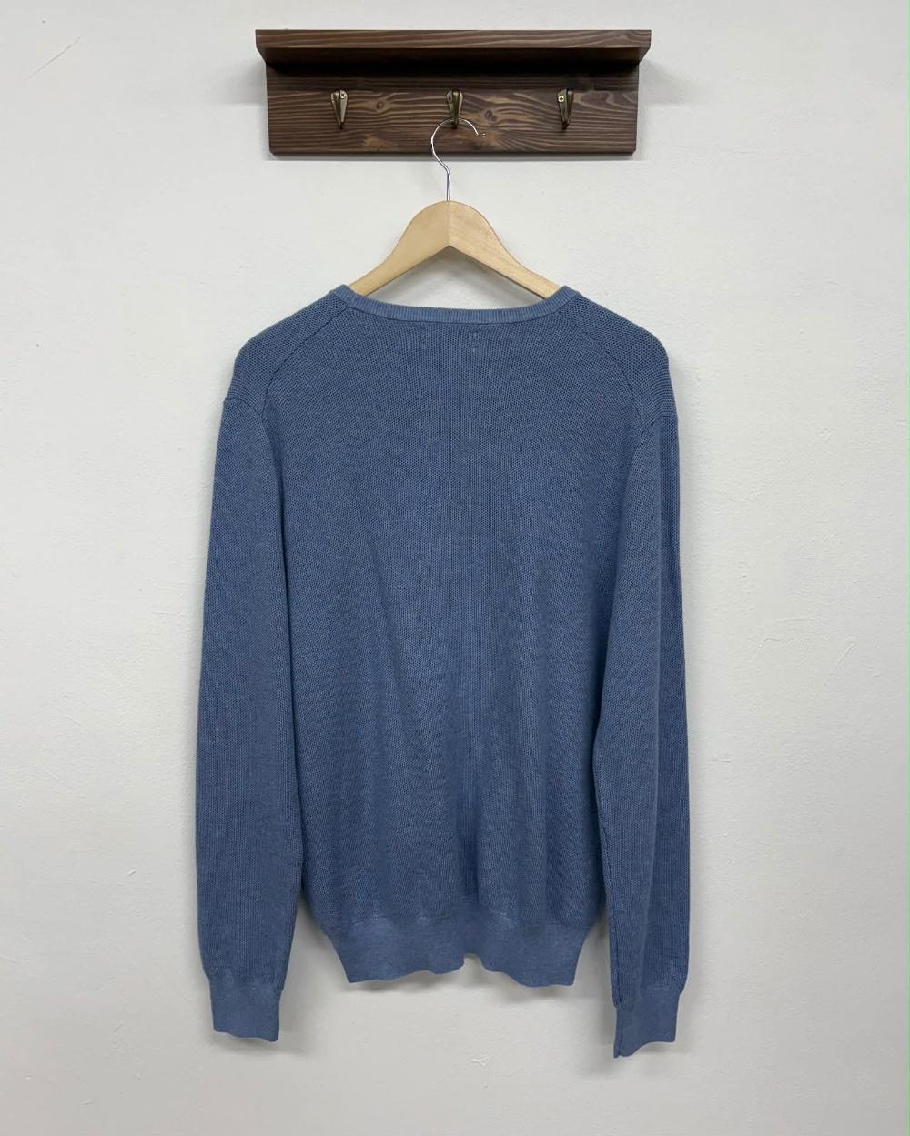 [M] Polo Ralph Lauren Sky Blue Cotton Knit Sweater 4