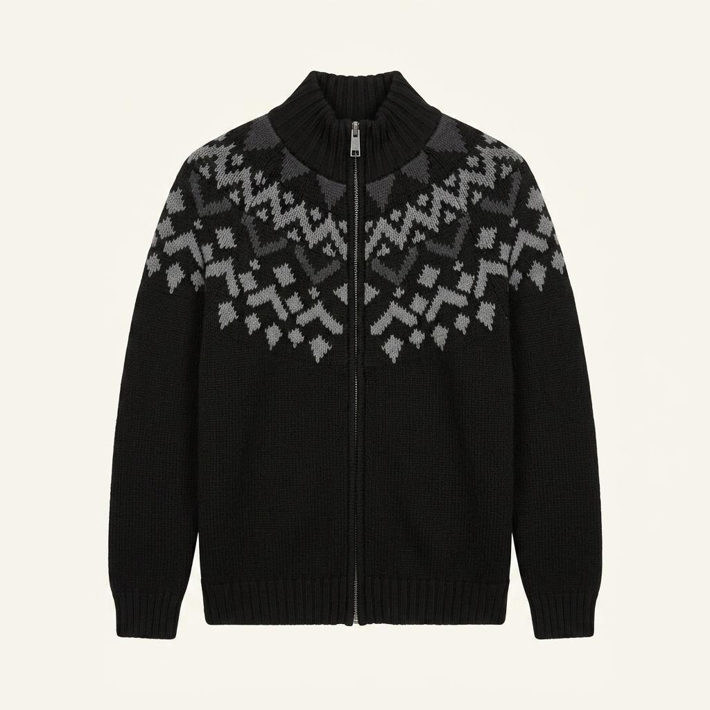 [S] Armani Exchange Two-Way wool Knit Zip-Up 1