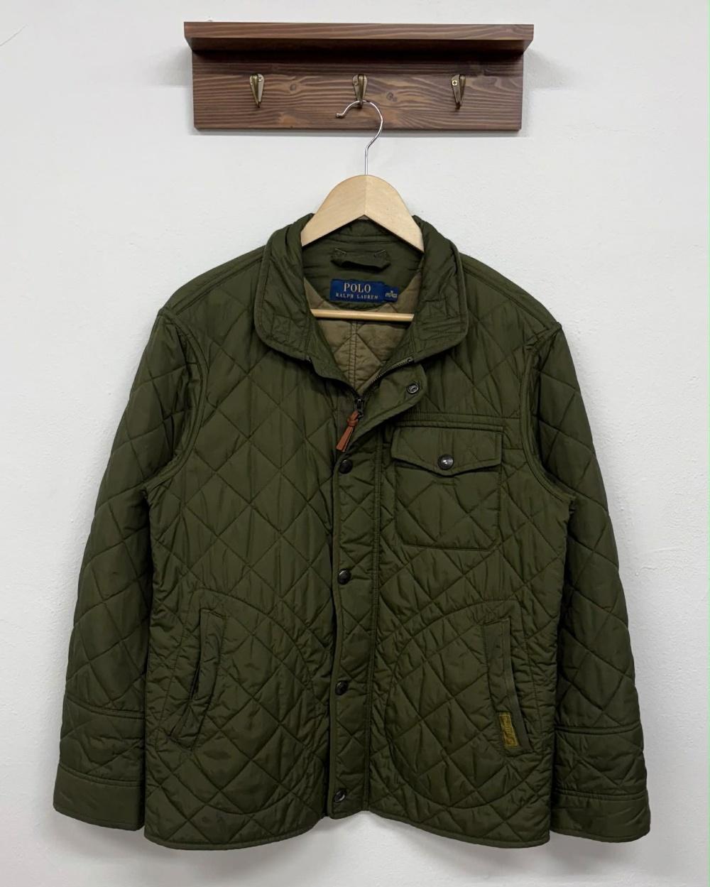 [M] Polo Ralph Lauren Quilted Olive Pocket Jacket 3