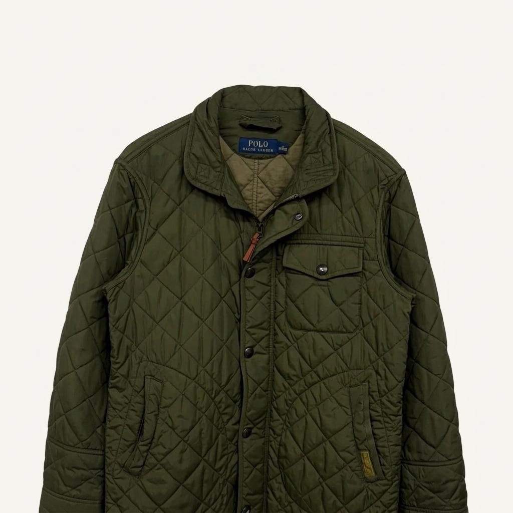 [M] Polo Ralph Lauren Quilted Olive Pocket Jacket 1