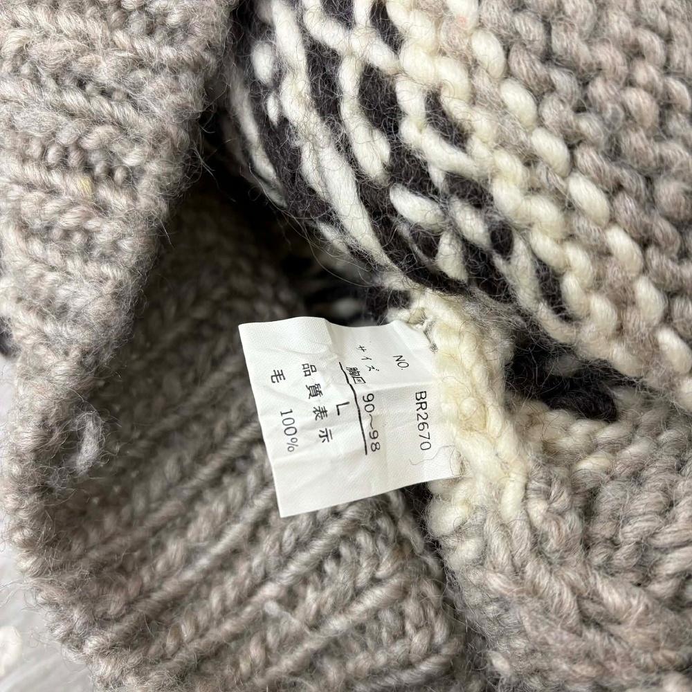 [L] Vintage Cowichan Heavy Wool Knit 4