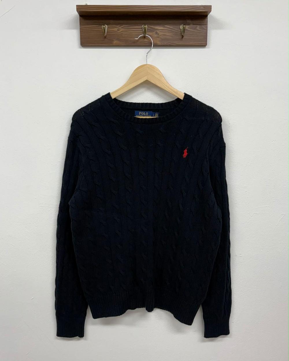 [L] Polo Ralph Lauren cotton cable knit sweater 2