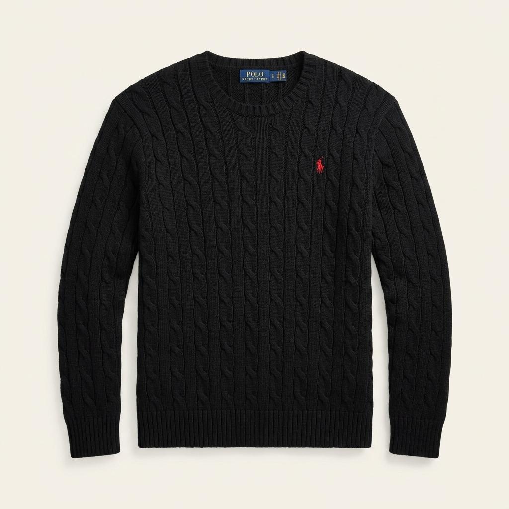 [L] Polo Ralph Lauren cotton cable knit sweater 1