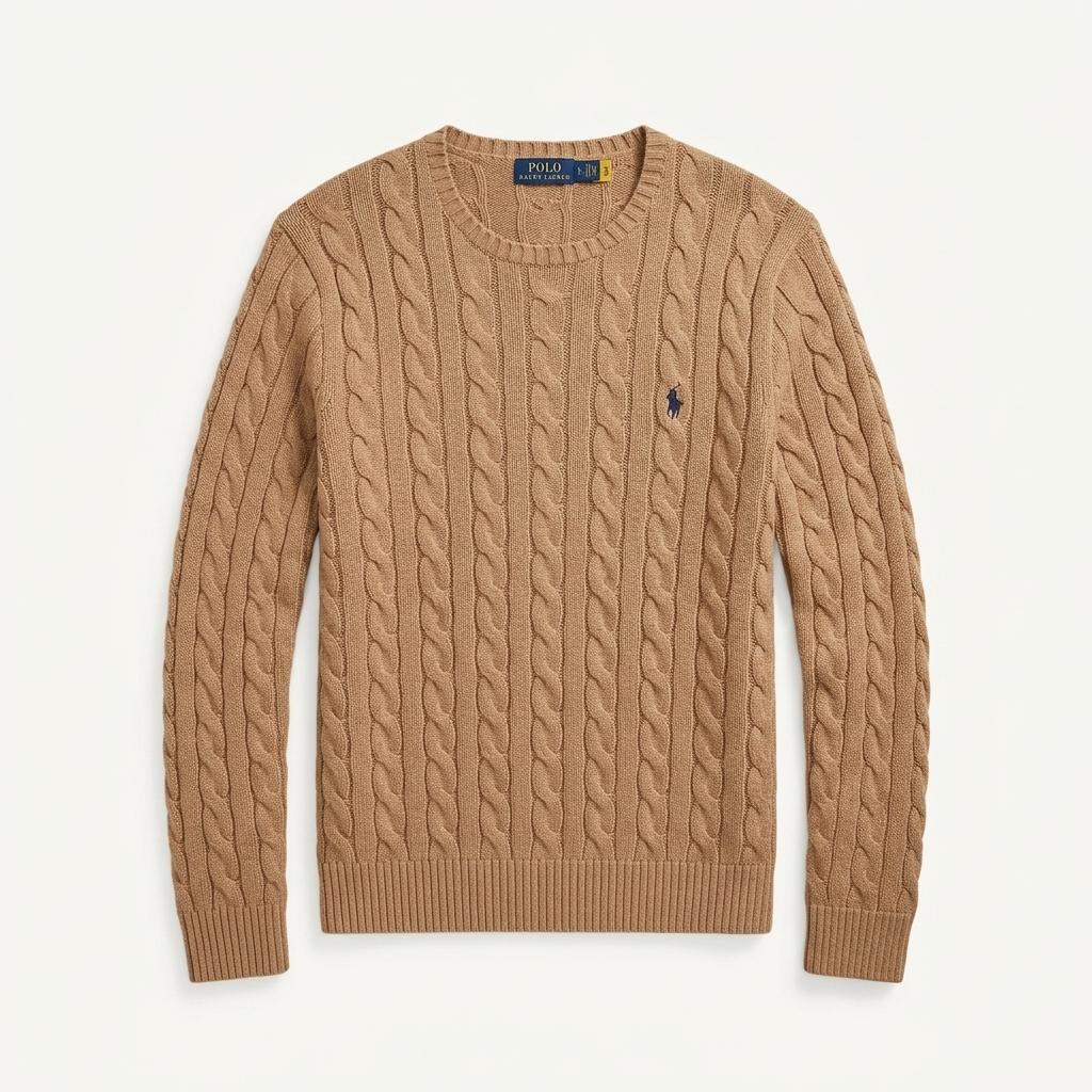 [XXL] Polo Ralph Lauren Beige Cable Cotton Knit 1