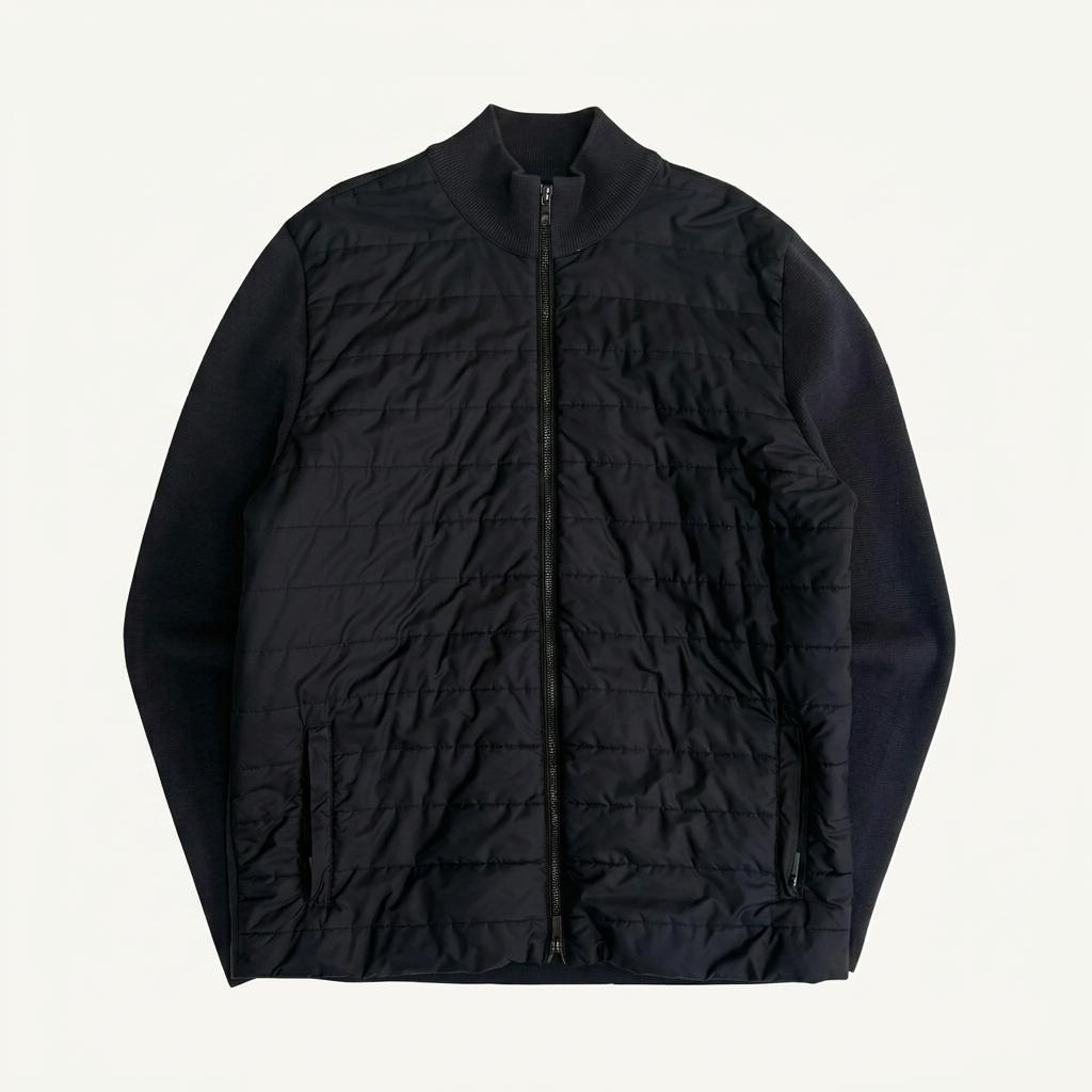 [XL] MassimoDutti Navy Lightweight Knit Padding 1